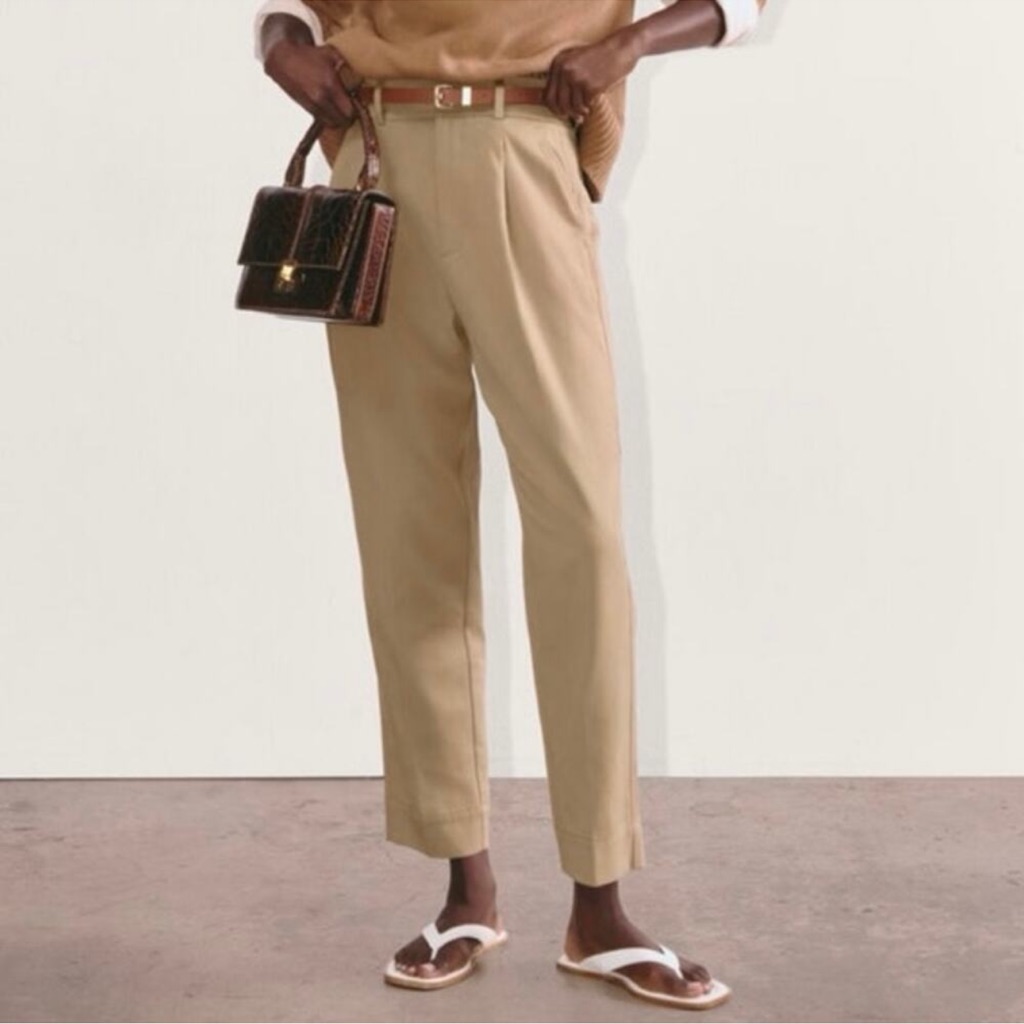 Everlane The Tencel Way-High Taper Pant Ash Brown Size 14